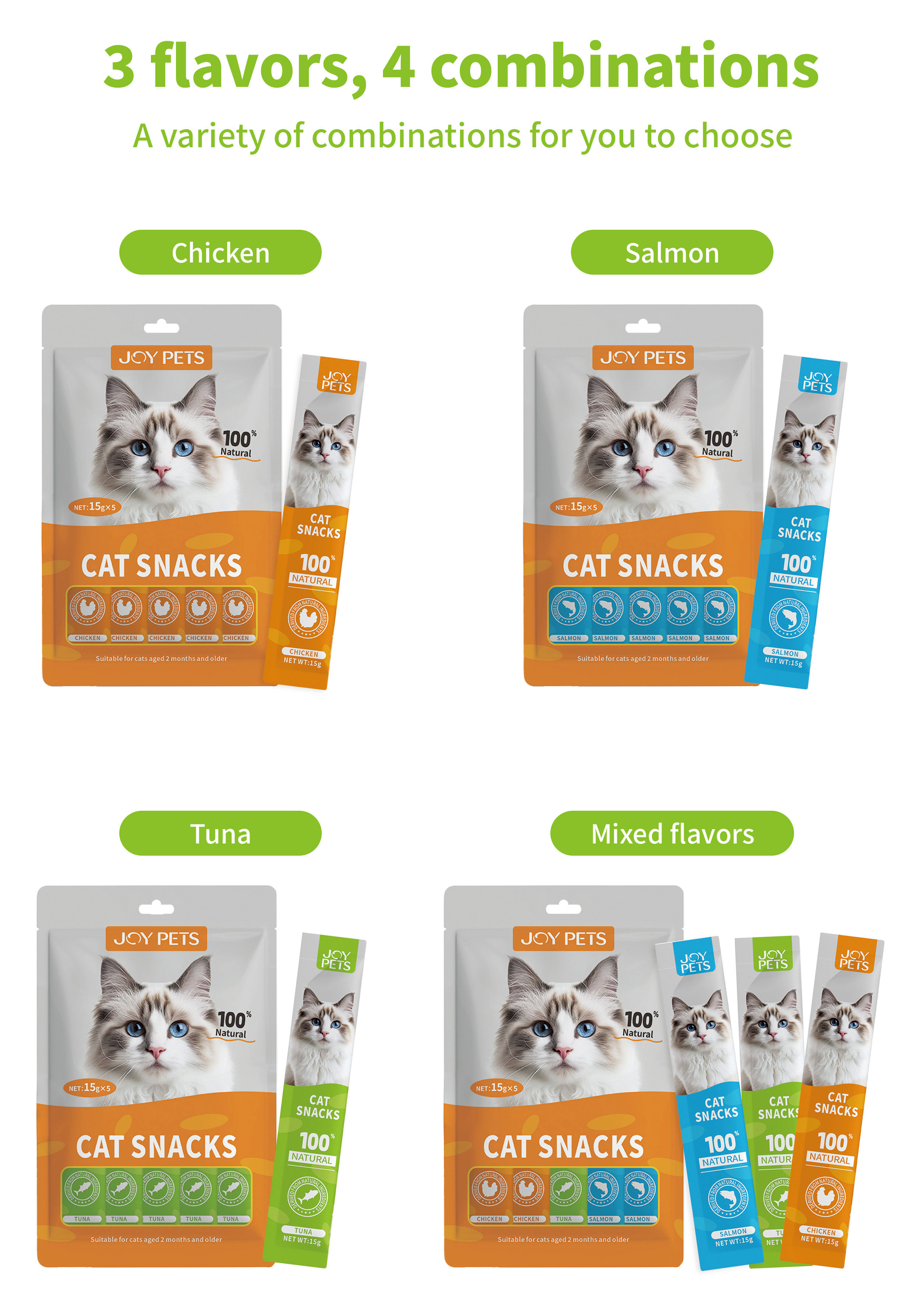 英文猫条详情页-3种口味4种选择_02